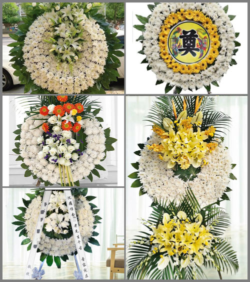 河南南阳镇平县二龙乡石庙村花圈速递